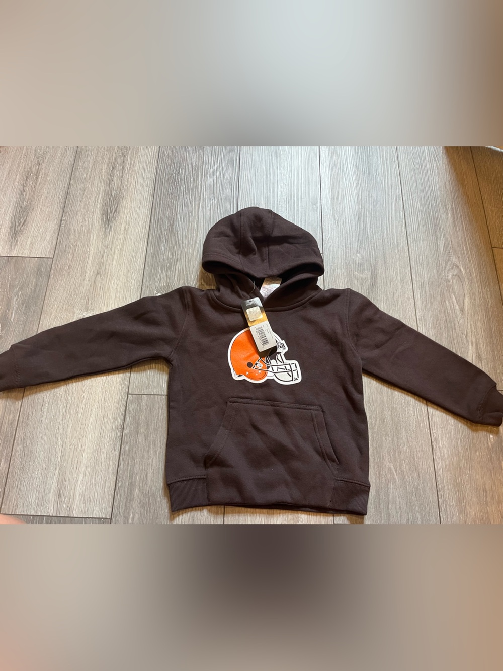 NWT Kids NFL Team Apparel Cleveland Browns Football Hoodie Size 4T